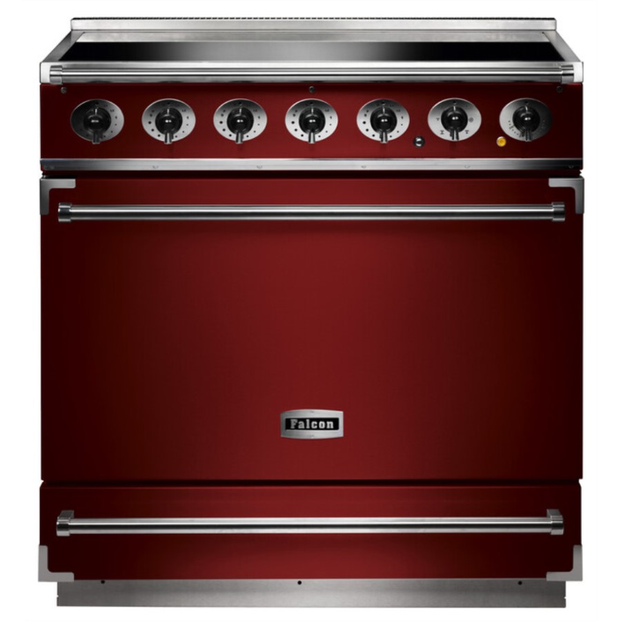 product image Falcon 900S IND. Cherry Red Nickel 90070 H 91.20 / 93.70 cm x W 90.00 cm x D 60.00 cm