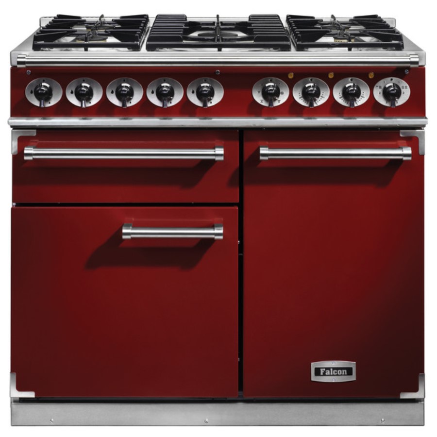 product image Falcon 1000 DX DF Cherry Red Nick. 98710 H 91.20 / 93.70 cm x W 99.00 cm x D 60.00 cm