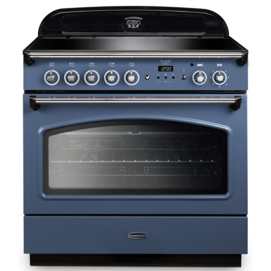 product image RangeM Class FX 90 Ind Stone Blue/CHR GB H 90.50/93.00 cm x W 90.00 cm x D 60.70 cm