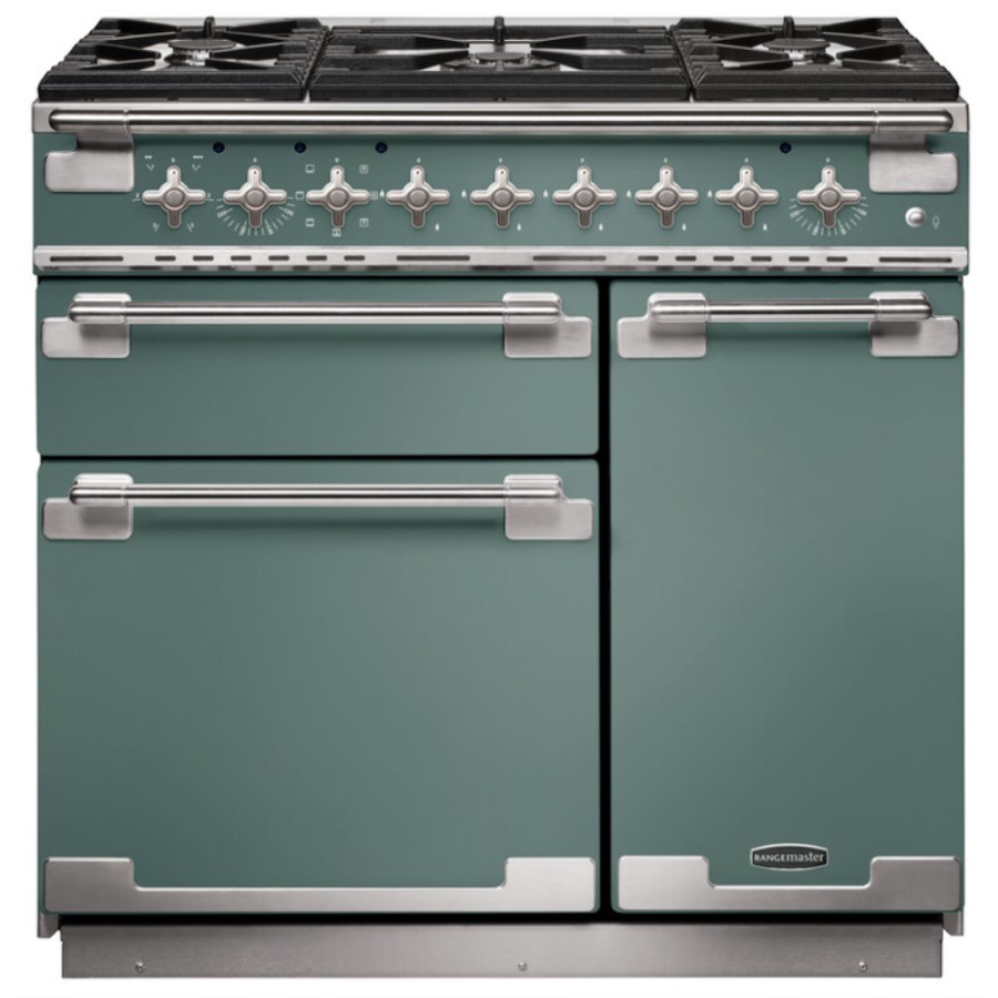 product image RangeM Elise 90 DF Mineral Green H 91.00 / 93.50 cm x W 90.00 cm x D 59.80 cm