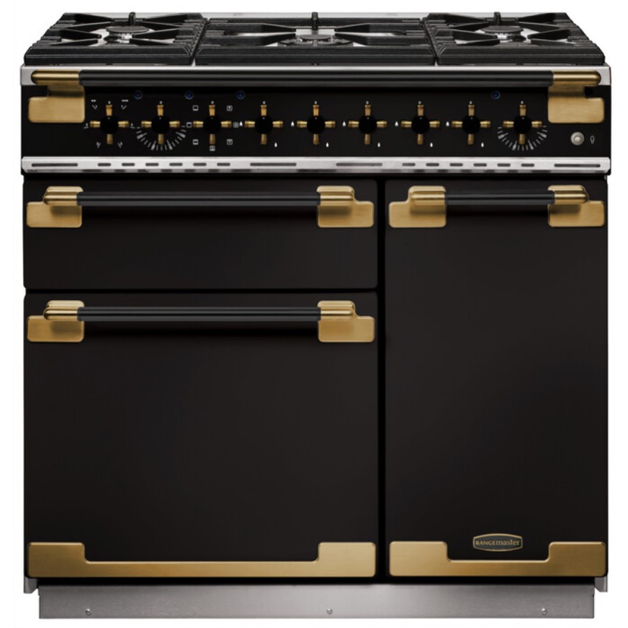 product image RangeM Elise 90 DF GBLK Blk Antique GB/I H 91.00 / 93.50 cm x W 90.00 cm x D 59.80 cm