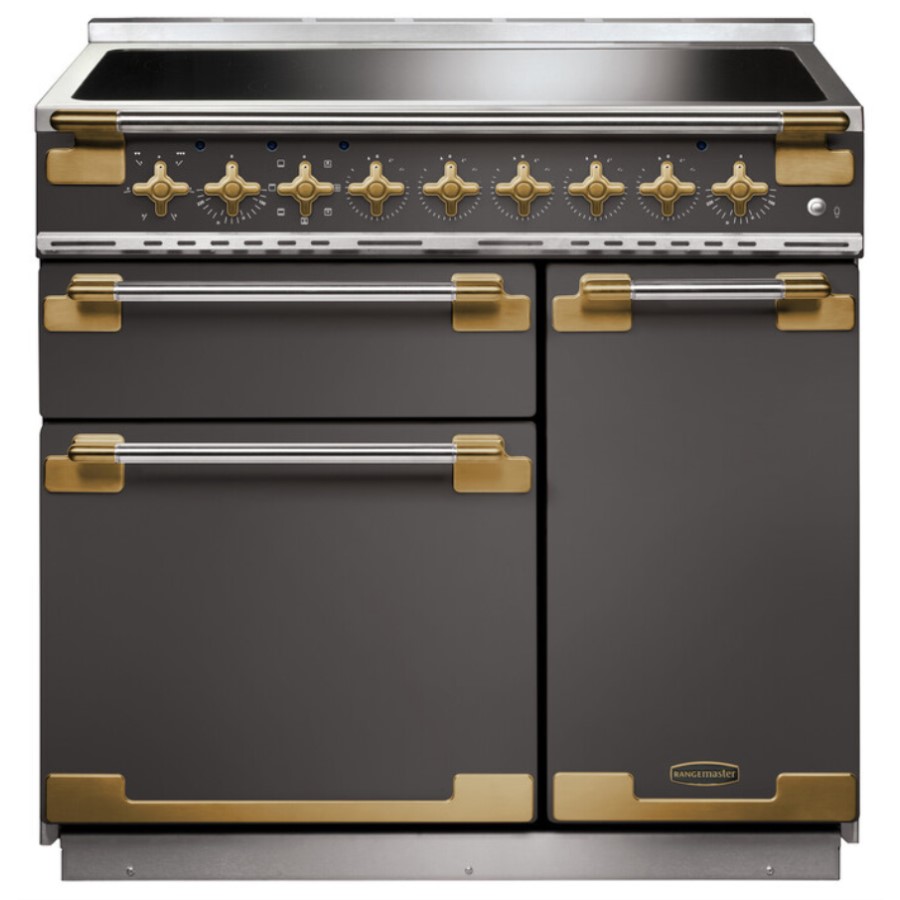 product image RangeM Elise 90 IND. Slate Antique Brs G H 91.00 / 93.50 cm x W 90.00 cm x D 60.00 cm