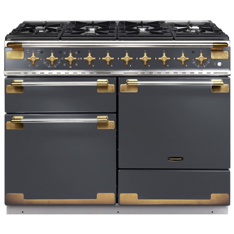 product image RangeM Elise 110 DF Slate Antique Brass H 91.00 / 93.50 cm x W 109.20 cm x D 59.80 cm
