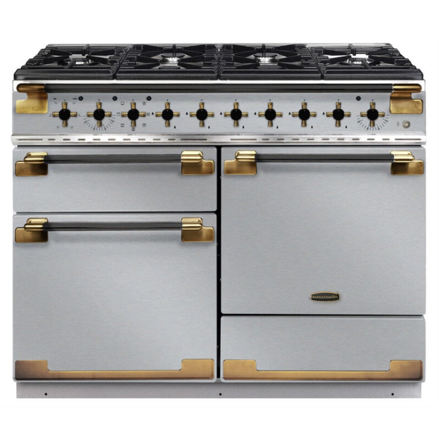 product image RangeM Elise 110 DF Blk Antique St/St GB H 91.00 / 93.50 cm x W 109.20 cm x D 59.80 cm