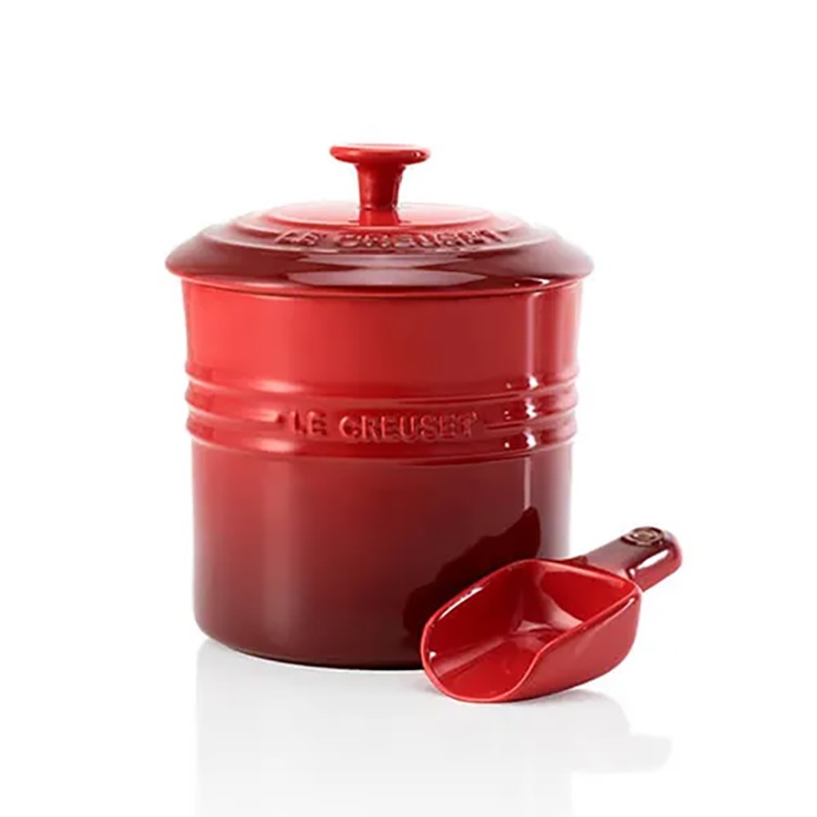Le Creuset Pet Food Storage Jar Cerise Image