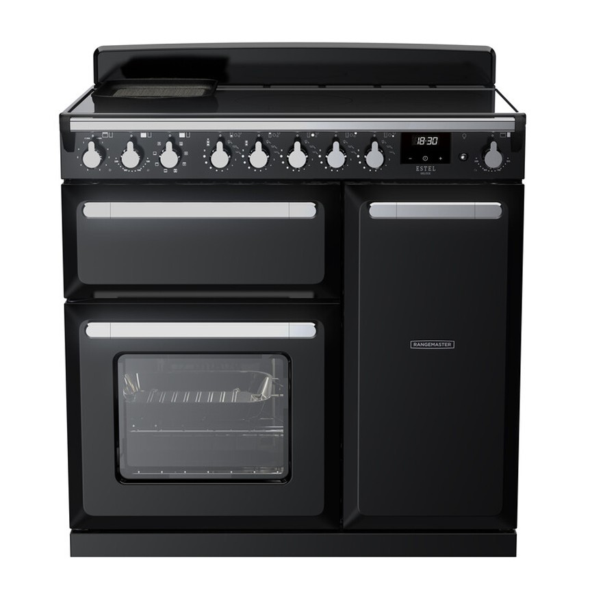 product image RangeM  Estel DLX Ind. GLS Blk 90cm H 89.50cm x W 99.40cm x D 65.40cm