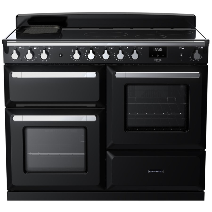 product image RangeM  Estel DLX OC Ind. GLS Blk 110cm H 89.50 / 93.50 cm x W 110.00 cm x D 61.70 cm
