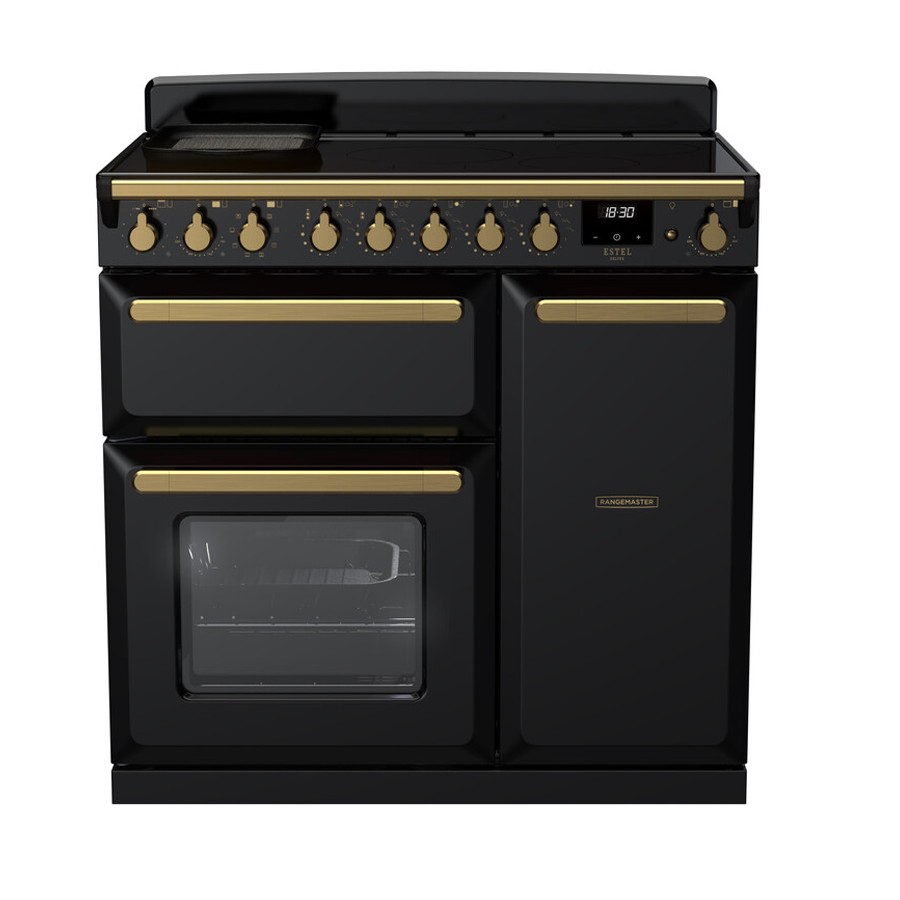 product image RangeM  Estel DLX Ind. GLS Blk 90cm H 89.50cm x W 99.40cm x D 65.40cm