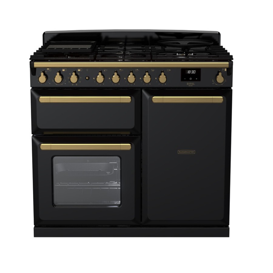 product image RangeM  Estel DLX D.Fuel  GLS Blk 100cm H 89.50cm x W 99.40cm x D 65.40cm