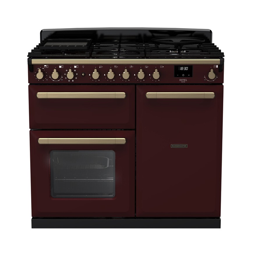 product image RangeM Estel DLX D.Fuel Bordeaux 100cm H 89.50cm x W 99.40cm x D 65.40cm