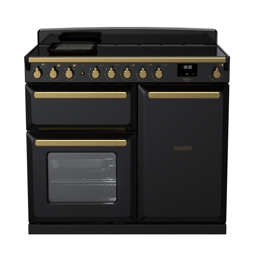 product image RangeM  Estel DLX Ind. GLS Blk 100cm H 89.50cm x W 99.40cm x D 65.40cm
