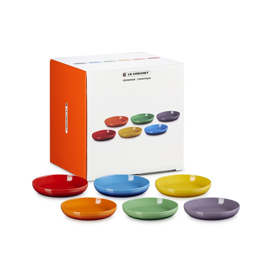 product image Le Creuset Rainbow Coupe 6 Cereal Bowls 