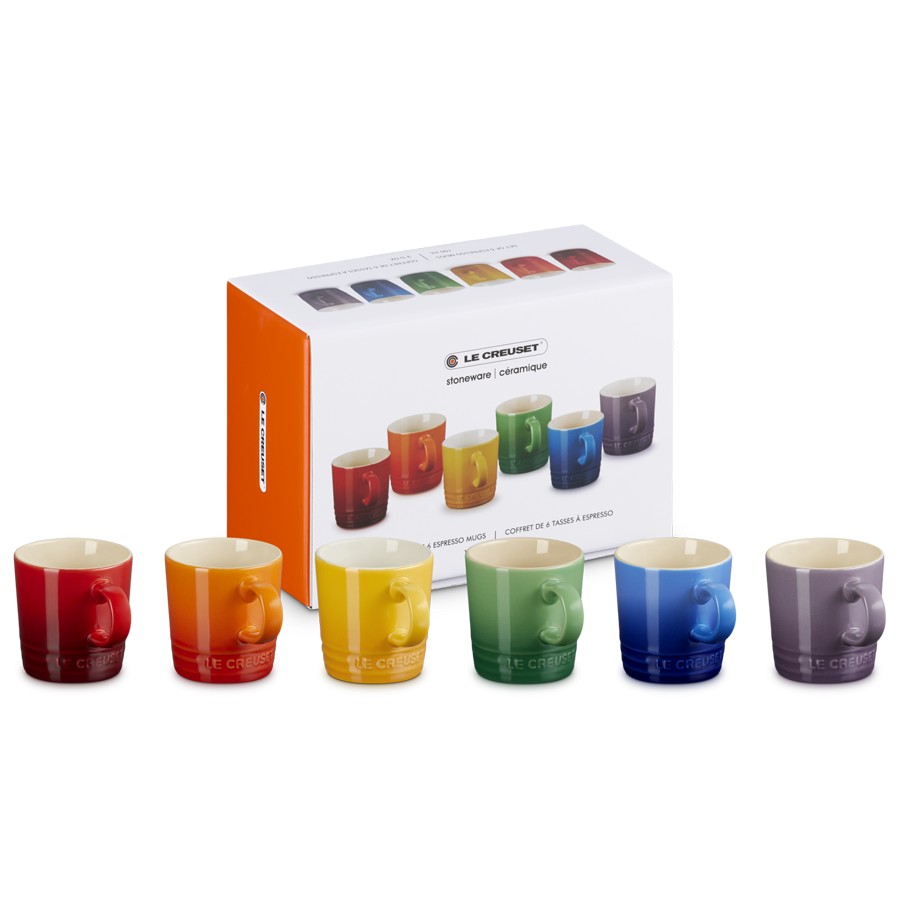 product image Le Creuset Set 6 Espresso Mugs Rainbow 