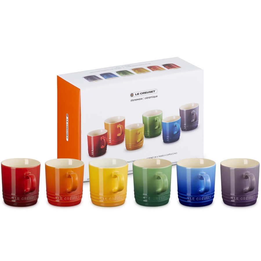 product image Le Creuset Rainbow Set of 6 Cappuc. Mugs 200 ml