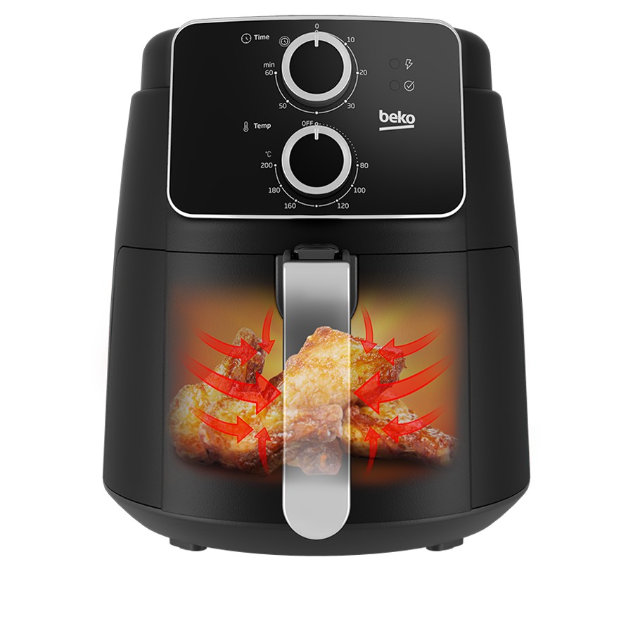 product image Beko AirFryer Black 3.9 Litre 1500 W H 32.50 cm x W 38.40 cm x D 26.70 cm