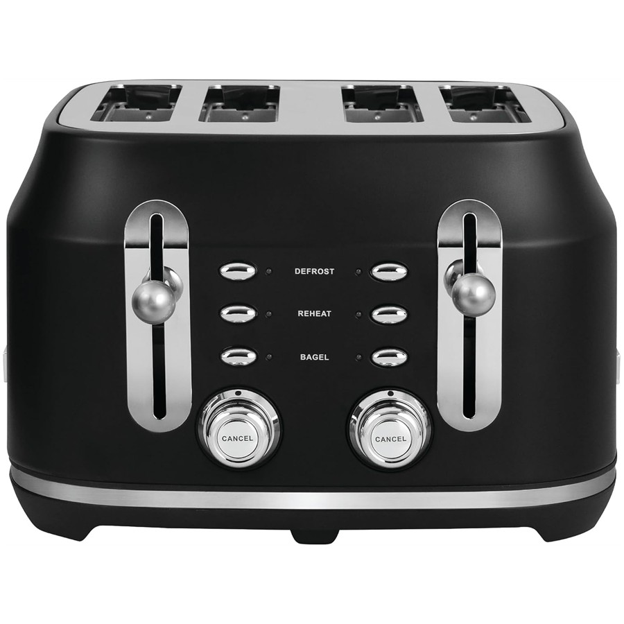 product image Rangemaster Classic Toaster 4 Slice Blk H 19.8cm x D 30.2cm x W 30.8cm