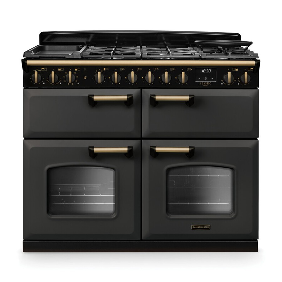 product image RangeM Dual Fuel Slate/ Brass 110 cm H 89.50 / 93.50 cm x W 109.20 cm x D 61.70 cm