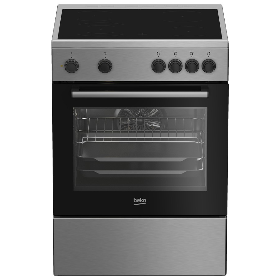 product image Beko Cooker Elec Fan Assisted Blk & Inox H 85cm x W 60cm x D 60cm