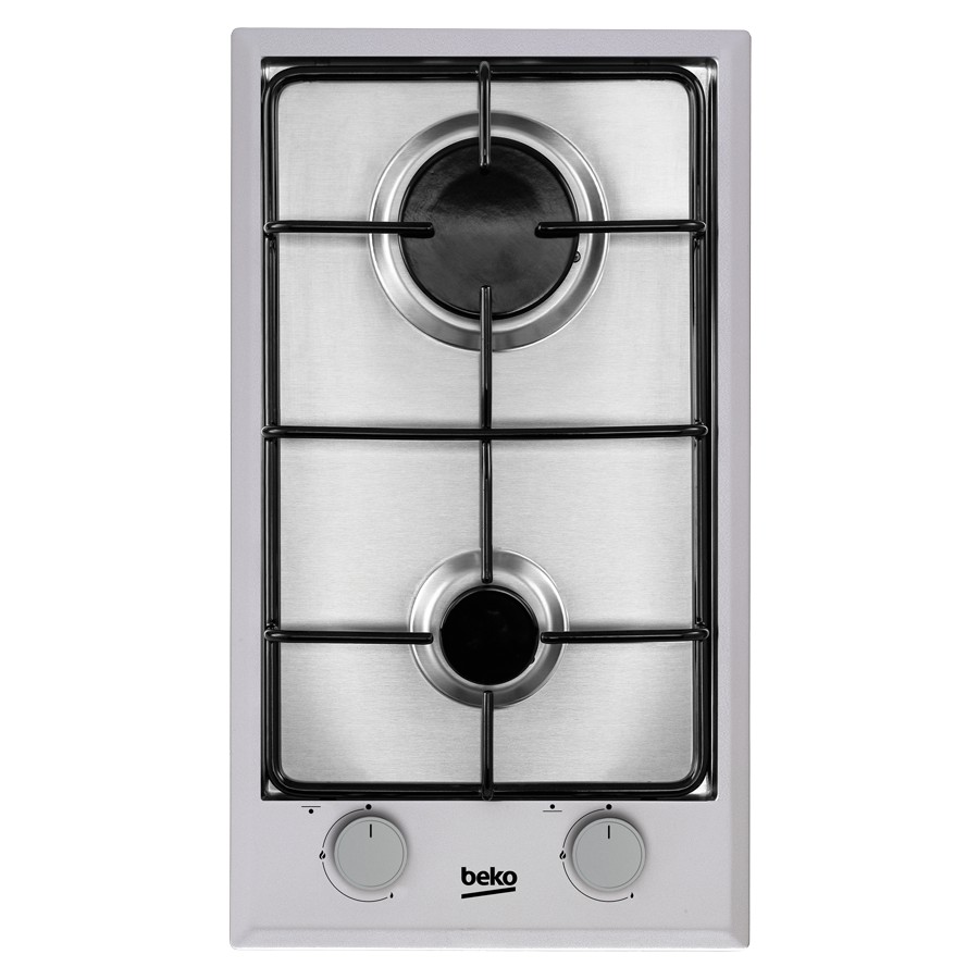 product image Beko Hob Gas 2 Burners S/Steel 51 cm H 5.20 cm x W 29.00cm x D 51.00cm  
Front Control