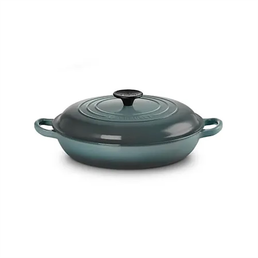 product image Le Creuset Classic Shallow Braiser Ocean With Phenolic Knob