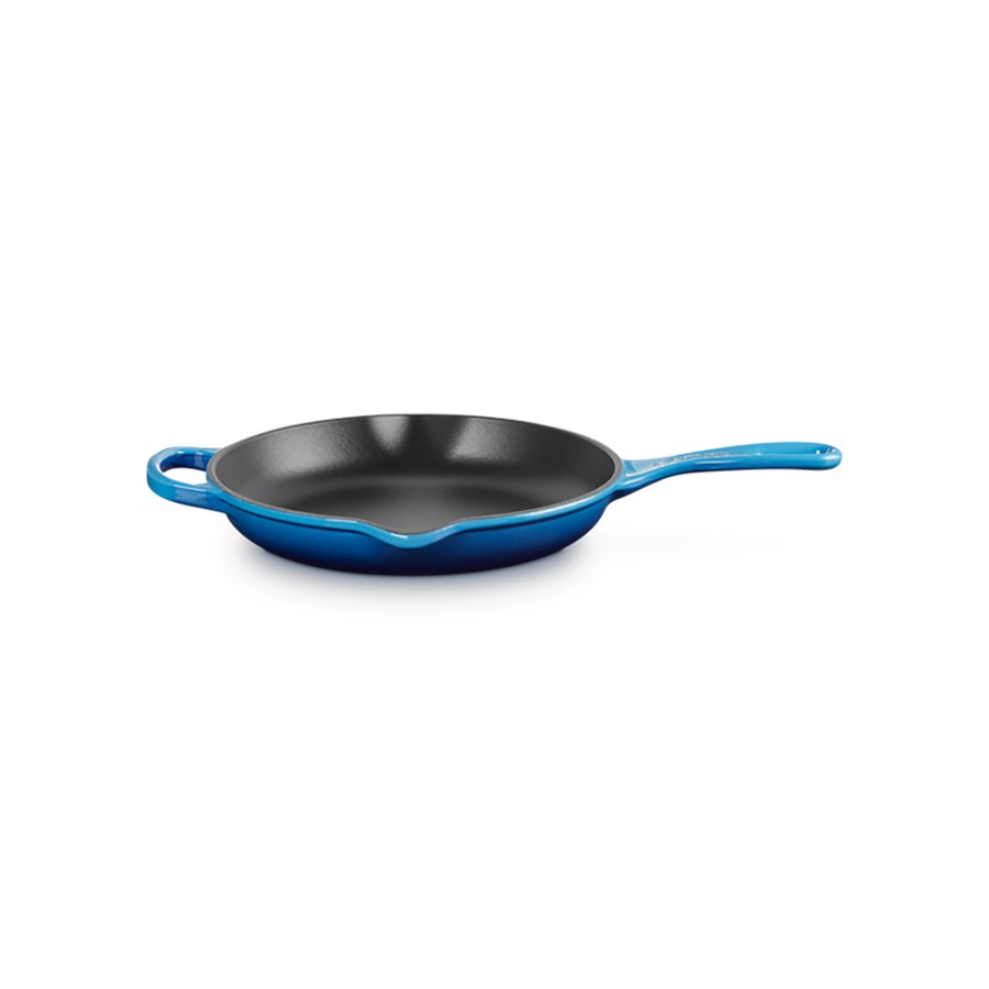product image Le Creuset Round Skillet Azure Blue 23cm Iron Handle