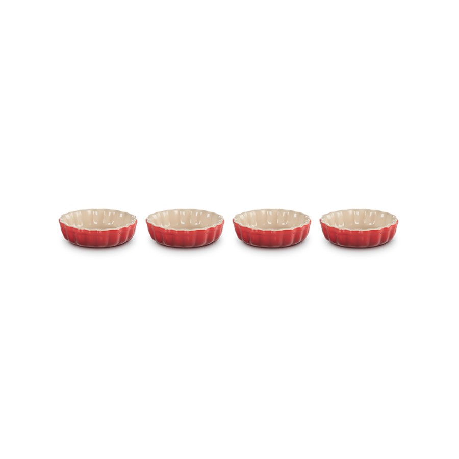 product image Le Creuset 4 Mini Flans Cerise 11 cm 