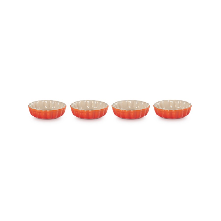 product image Le Creuset 4 Mini Flans Flame 11 cm 