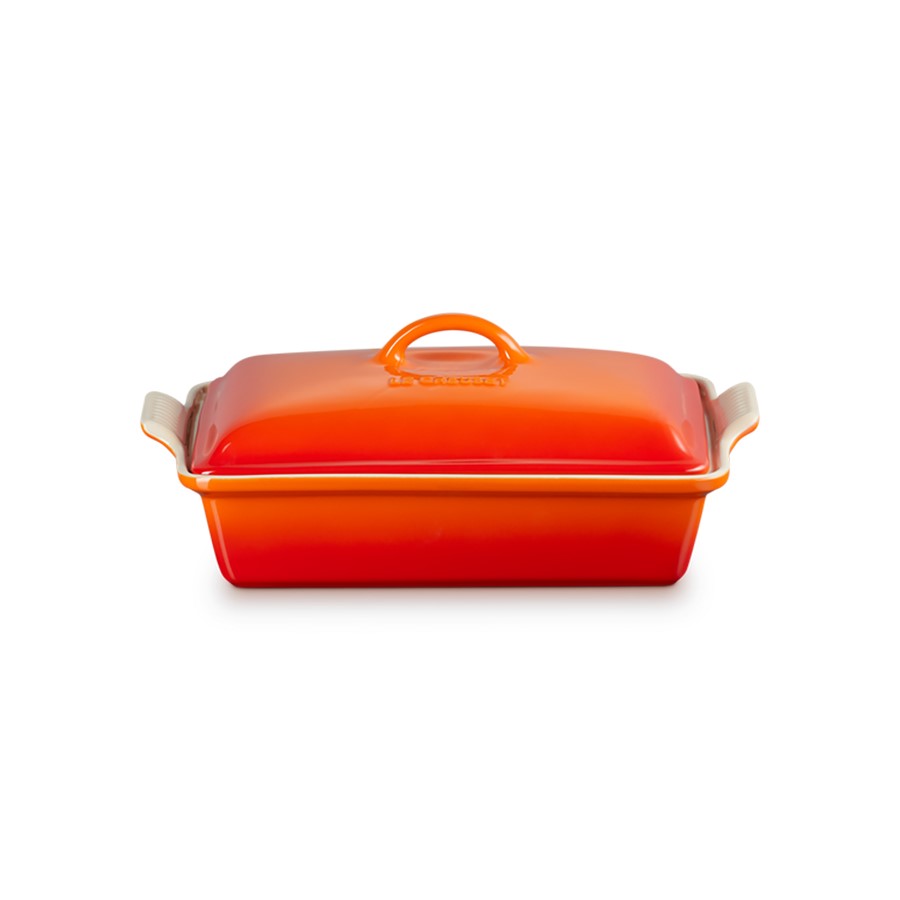 product image Le Creuset Rect. Dish w/Lid Flame 33 cm 