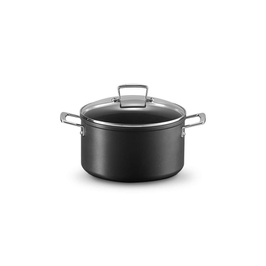 product image Le Creuset Deep Cass+Glass Lid Blk 24 cm 