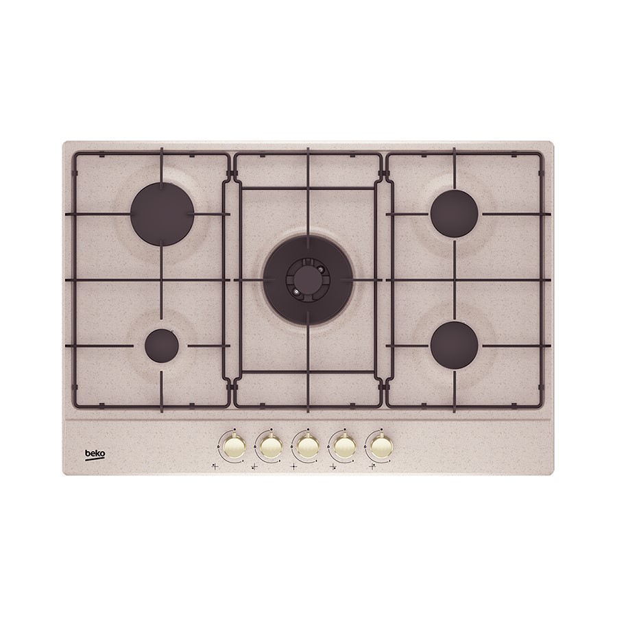 product image Beko Hob Gas 5 Burner White 75 cm H 4.6cm x W 75cm x D 51cm