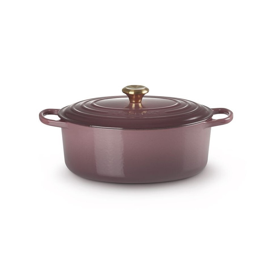 product image Le Creuset Oval Cass. Fig Gold Knob 31cm 