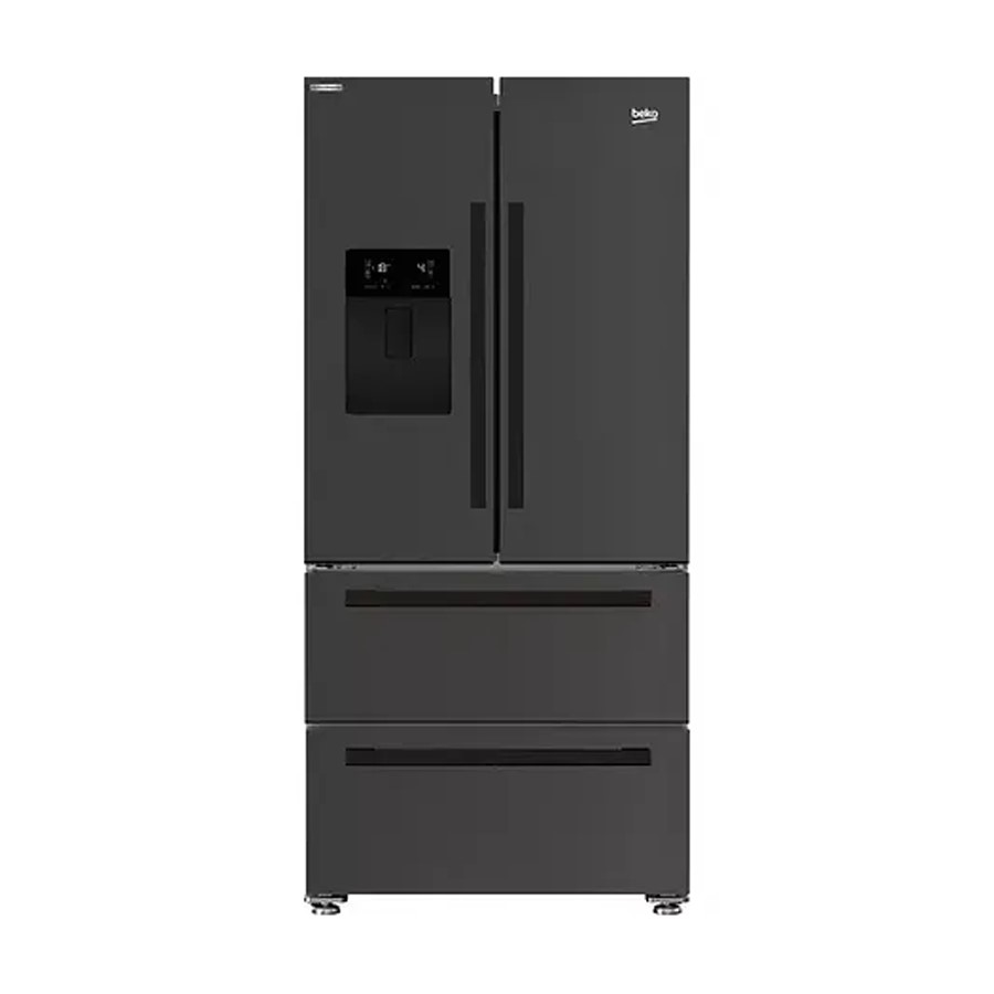 product image Beko French Drawers with Disp. 539 Litre H 182.5cm x W 84cm x D 74.5cm Dark Inox