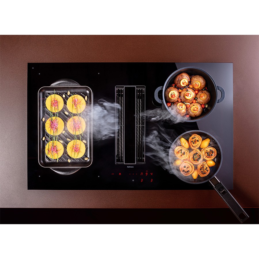 product image Falmec Electric Hob Zero Easy 84 cm 600 m3/h Black Glass With Filter