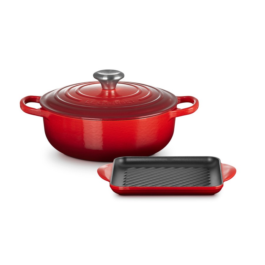 product image Le Creuset Cass+Rect Grill Cerise 24 cm 